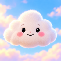 Cloud, the gentle fluffy character