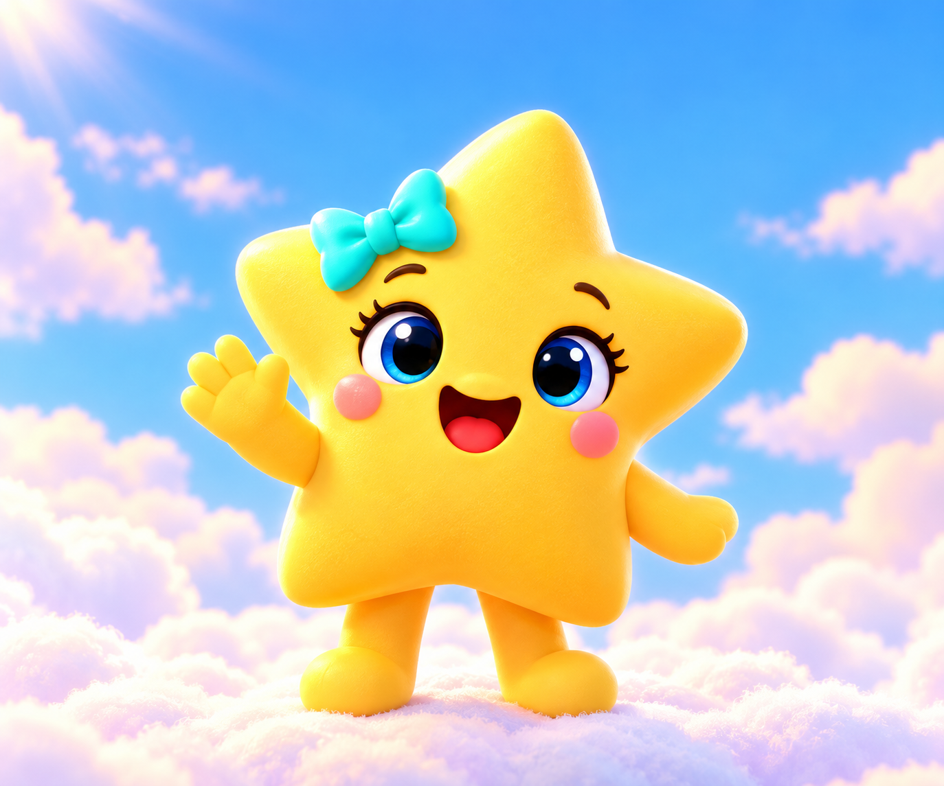 Lottie, the cheerful yellow star character